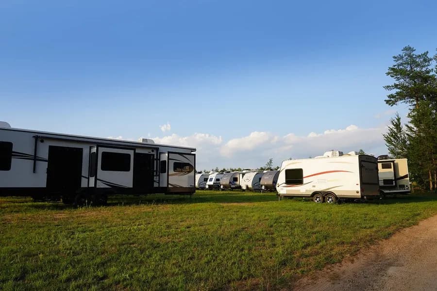 Secure storage yard rows