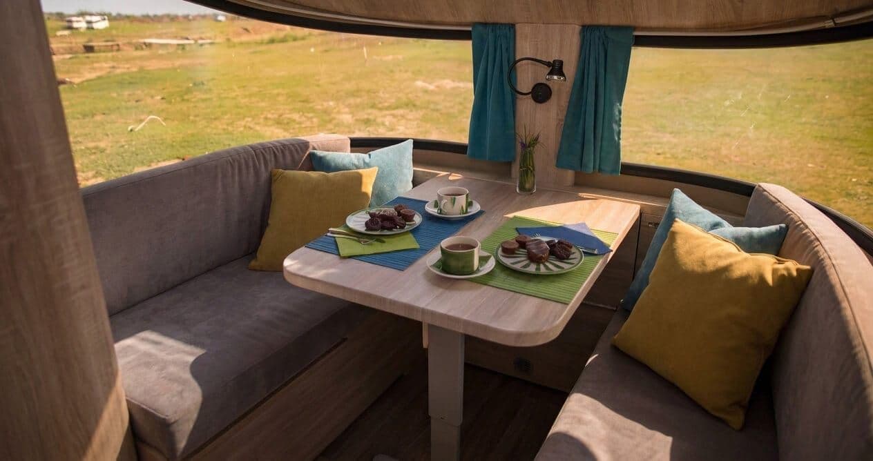 Caravan living area